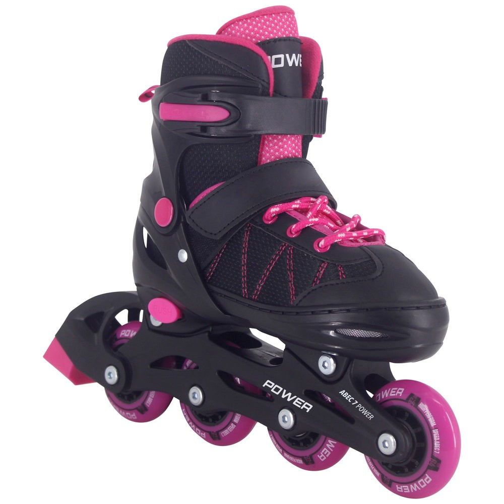 Adjustable Inline Skate Pink Black 5-7
