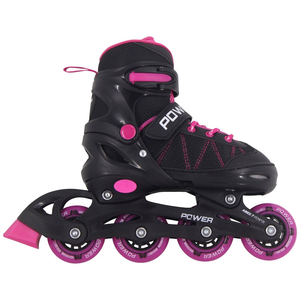 Adjustable Inline Skate Pink Black 5-7