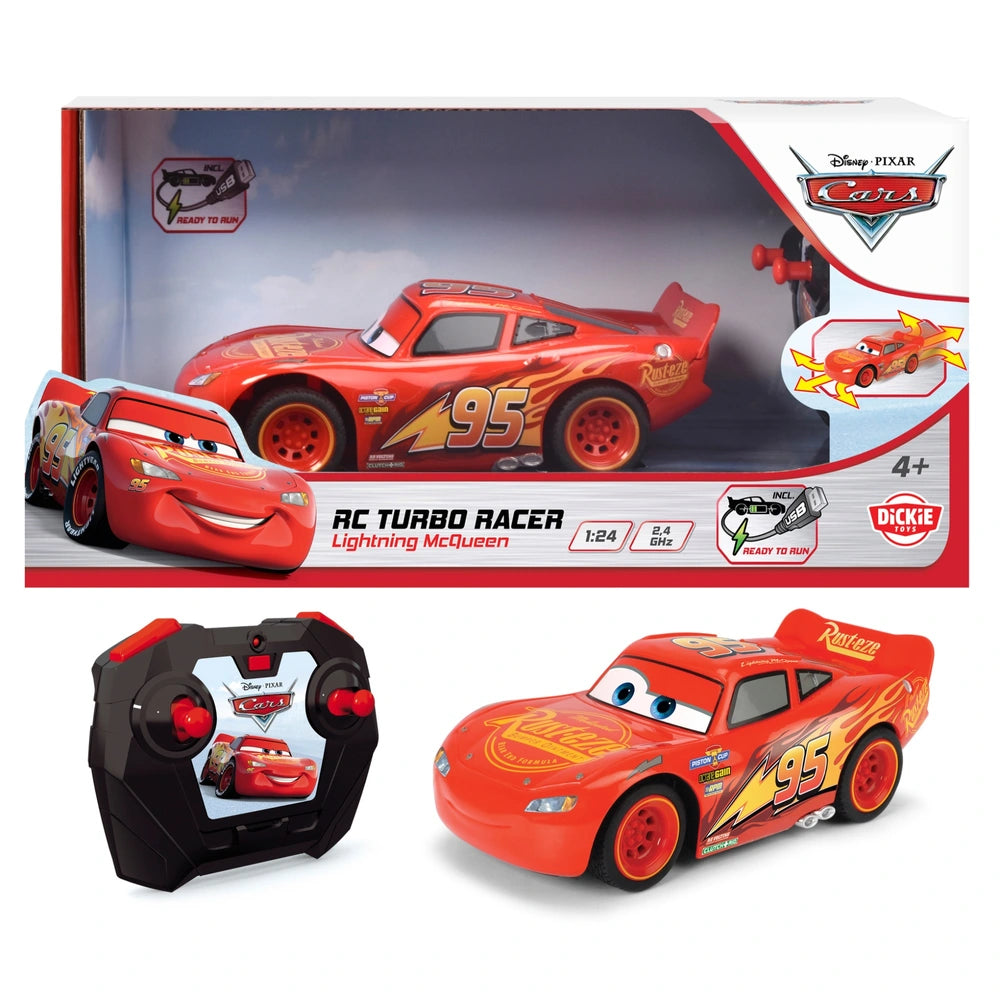 Disney Cars 3 1:24 Remote Control Turbo Racer Lightning Mcqueen