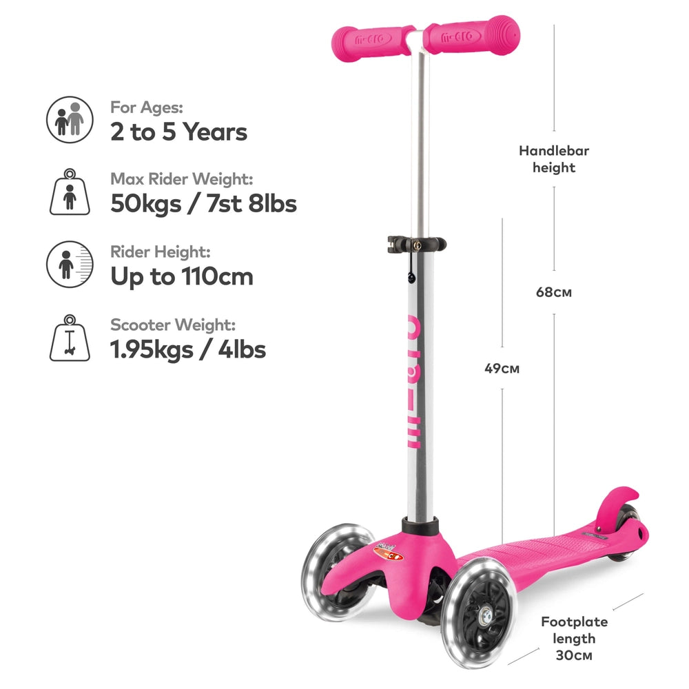 Micro Mini Plus Led Scooter Pink
