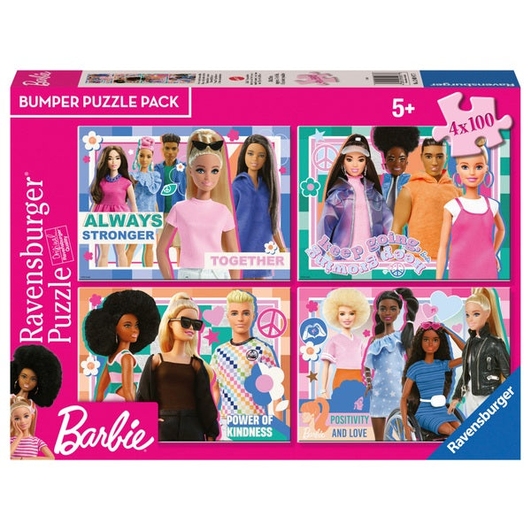 Ravensburger Barbie 100 Piece Jigsaw 4 Puzzle Bumper Pack