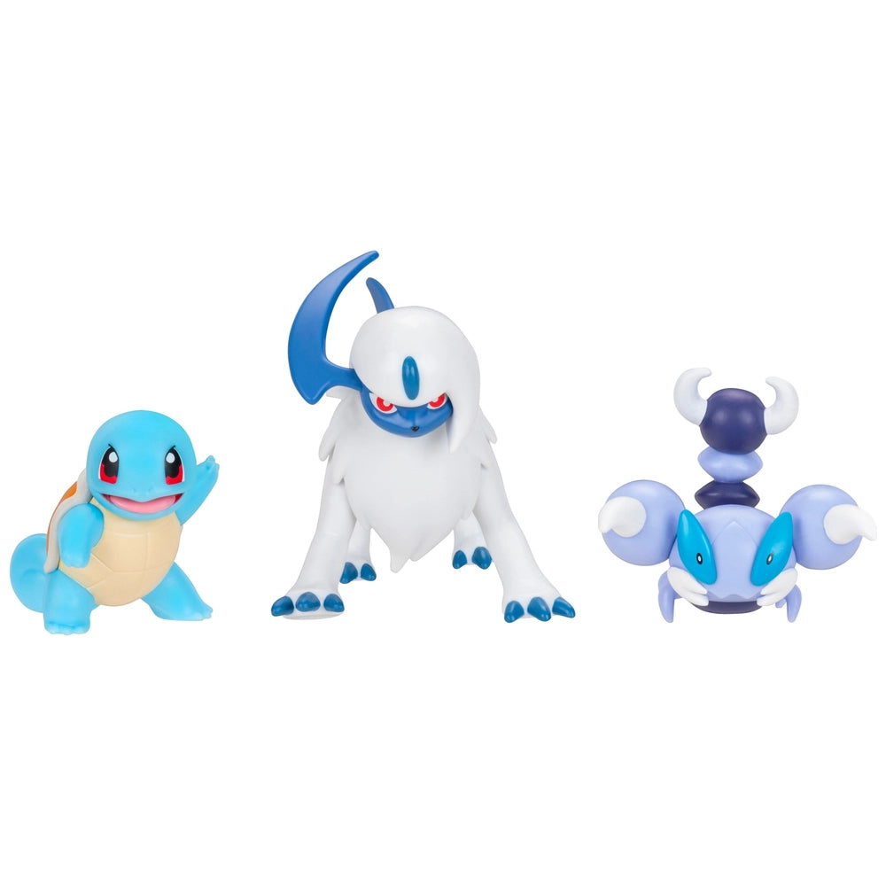 Pokémon Battle Figures 3 Pack Squirtle, Absol And Skorupi