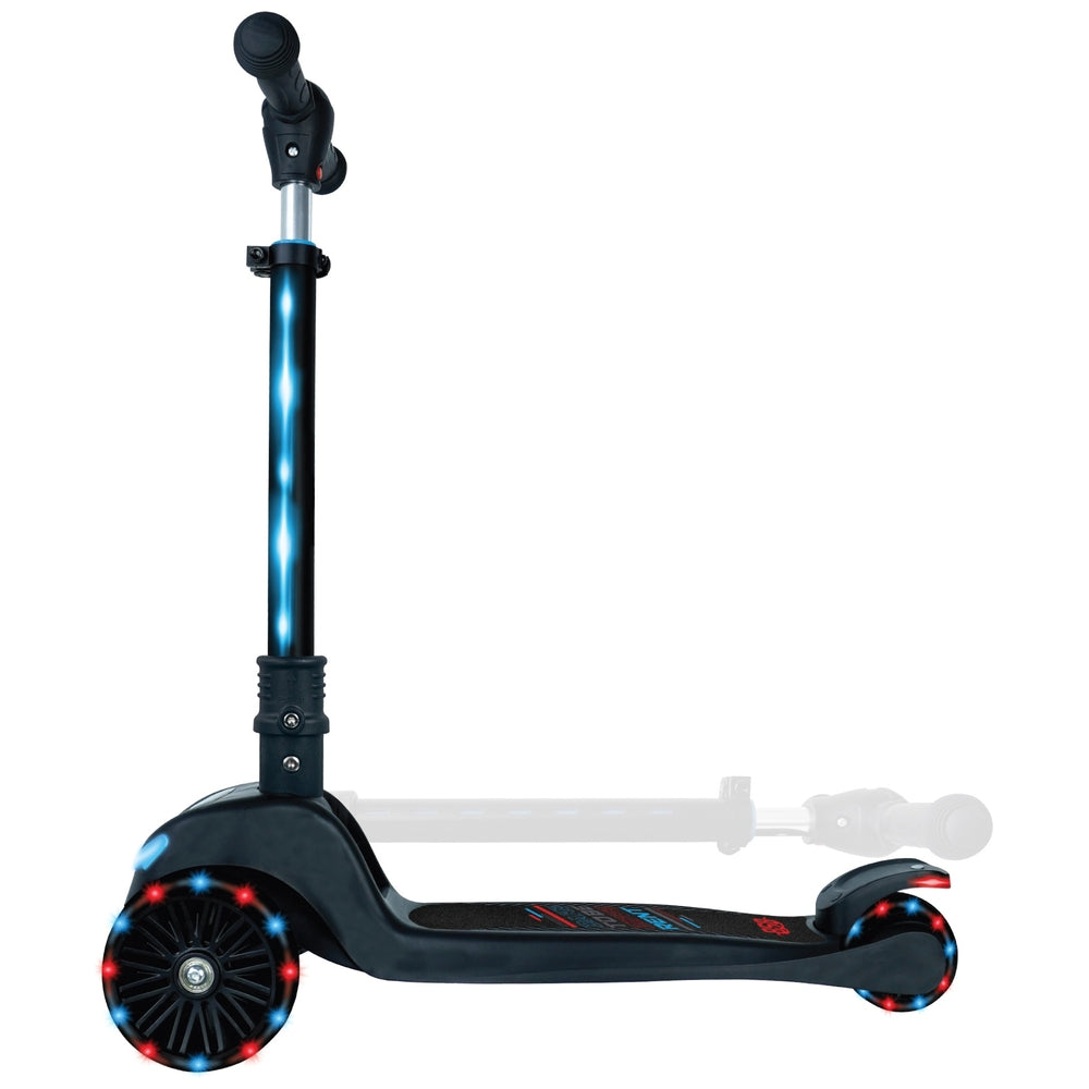 858 Elite Led Light Up Scooter Black/Blue