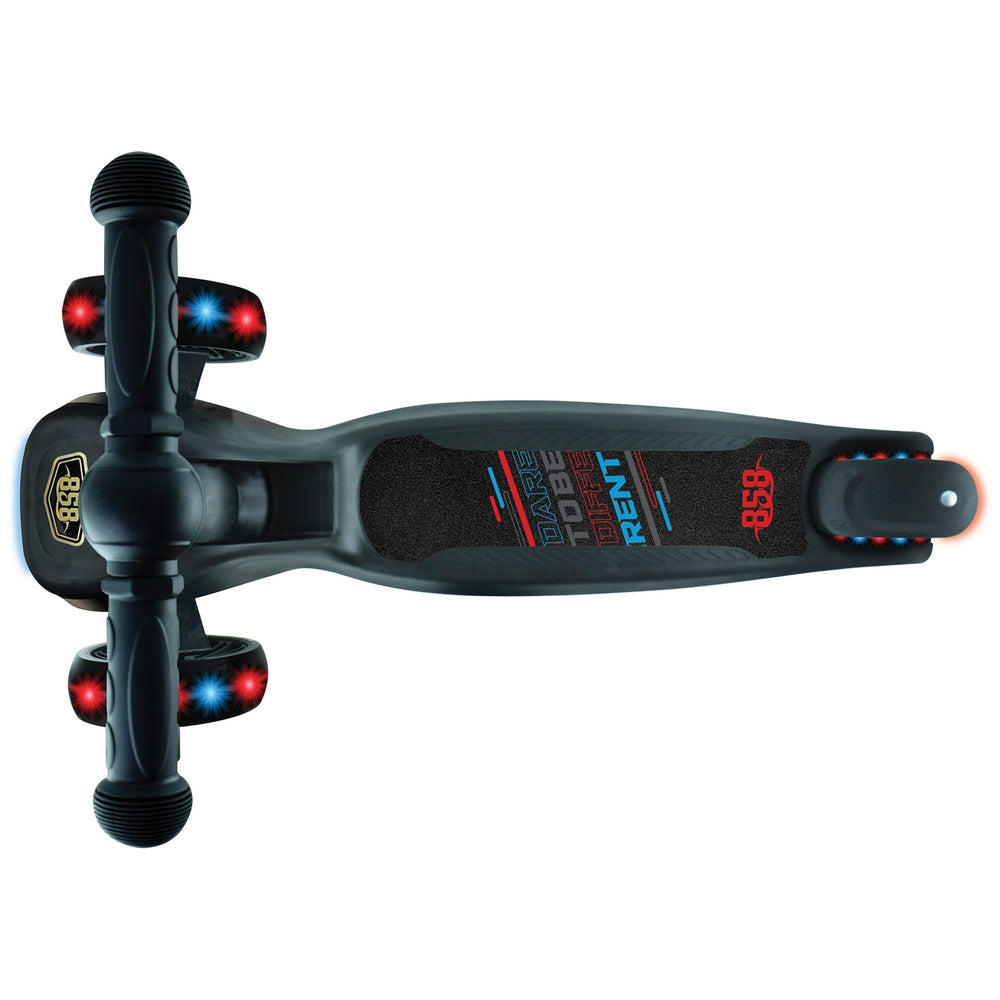 858 Elite Led Light Up Scooter Black/Blue