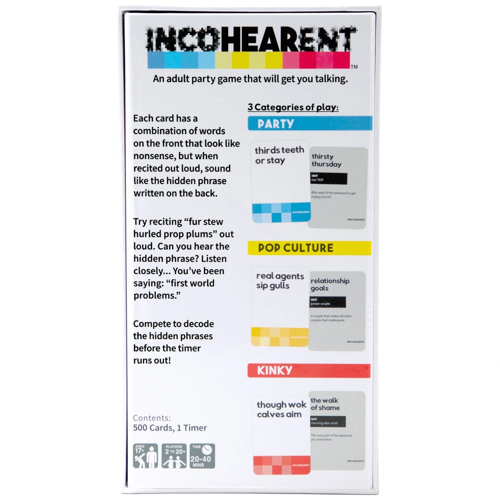 Incohearent Adult Party Game