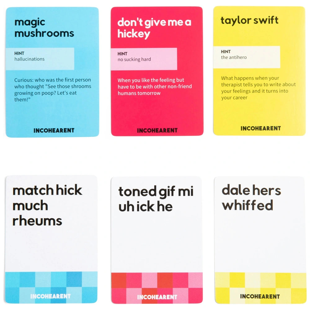 Incohearent Adult Party Game
