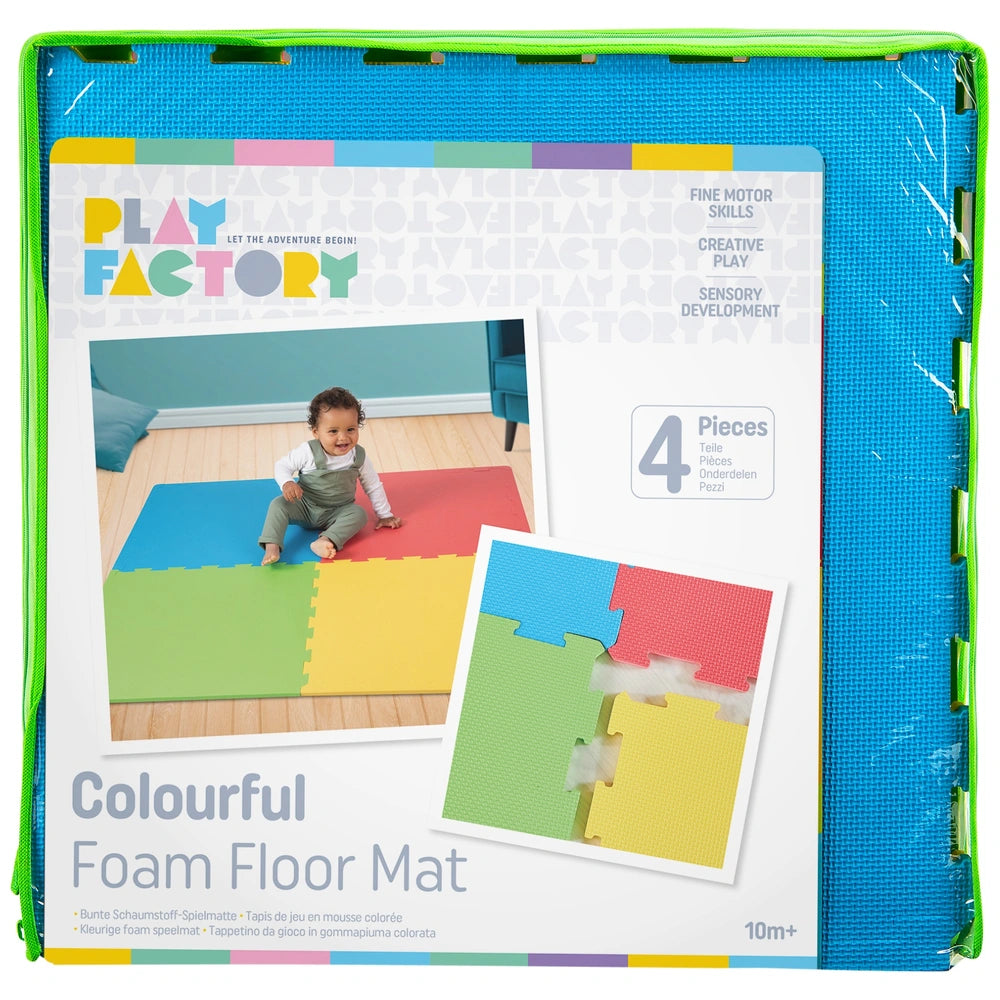 Play Factory Colourful Foam Baby Play Mat Tiles 4 Pieces