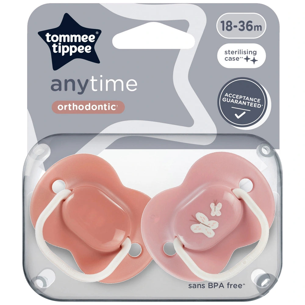 Tommee Tippee Anytime Soothers 18-36 Months 2 Pack Assortment