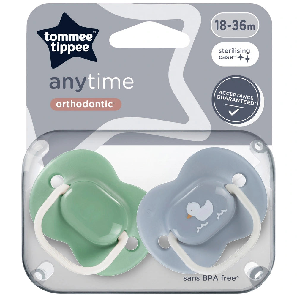 Tommee Tippee Anytime Soothers 18-36 Months 2 Pack Assortment
