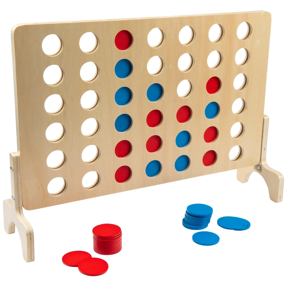 Giant Wooden 4 In A Row Game