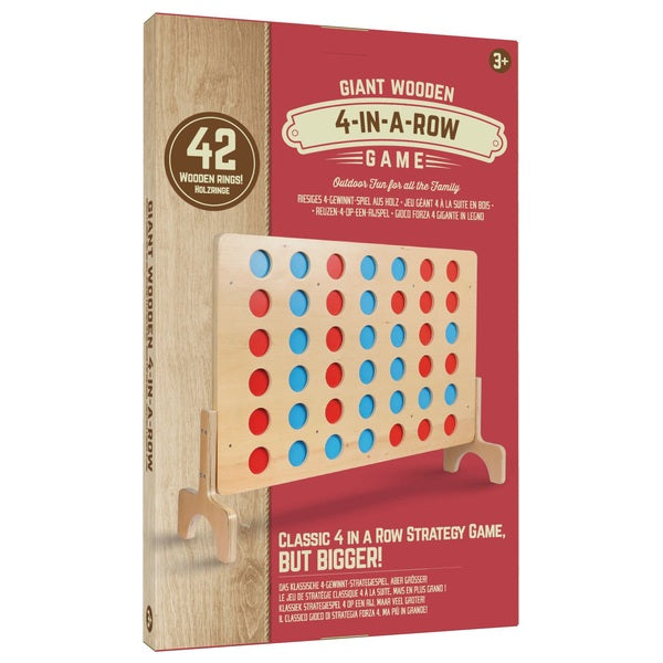 Giant Wooden 4 In A Row Game