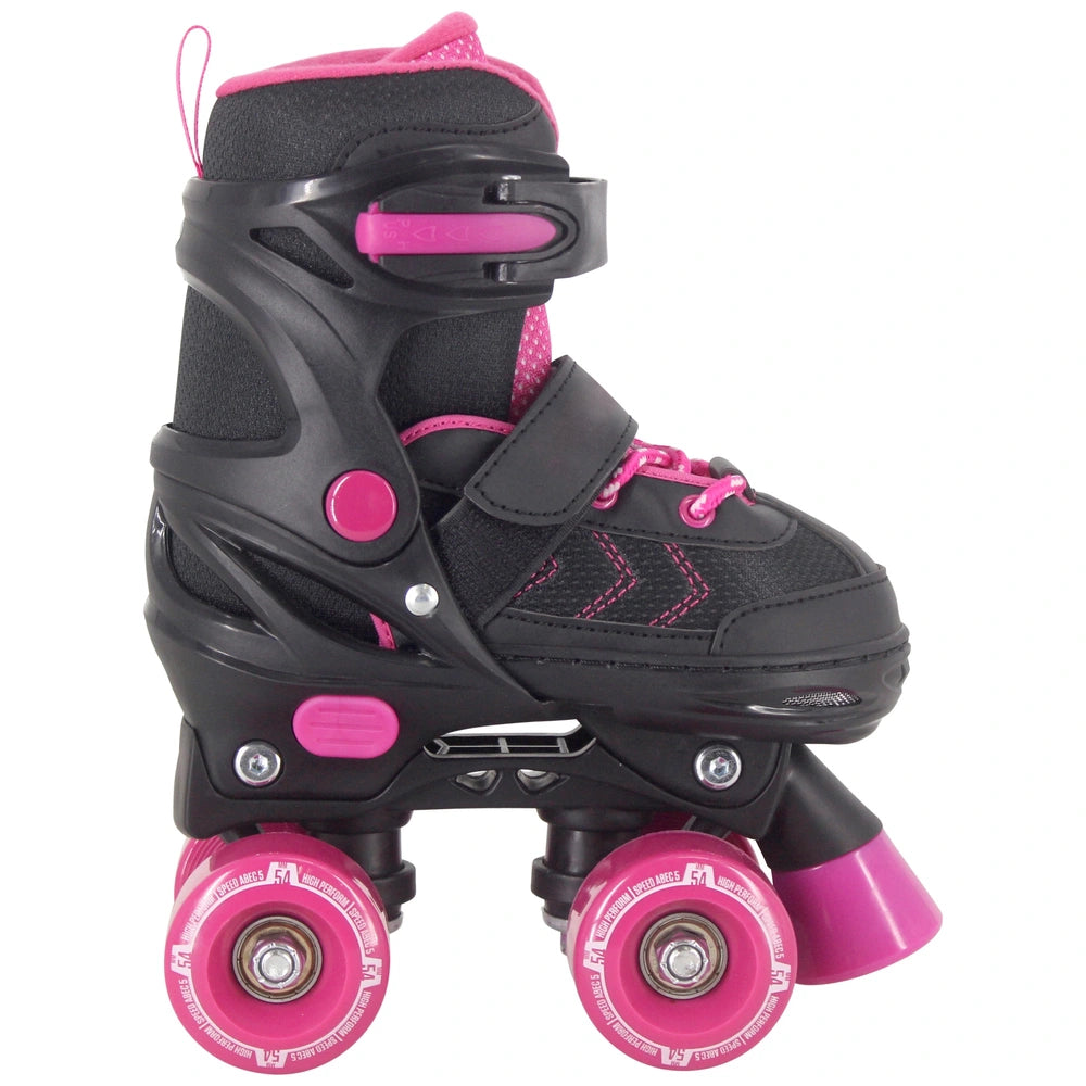 Adjustable Quad Roller Skates Pink And Black Uk Size 9 - 12J