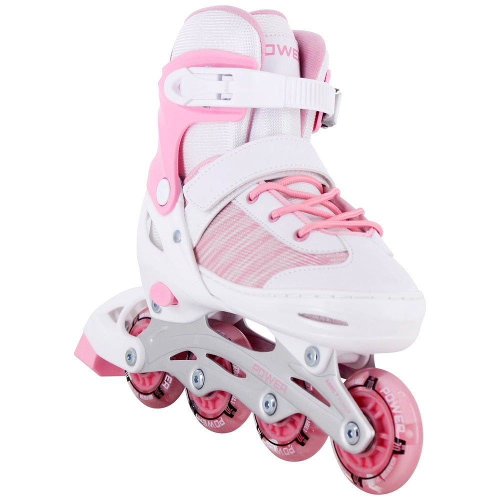 Adjustable Pink Inline Led Skates Uk2-4