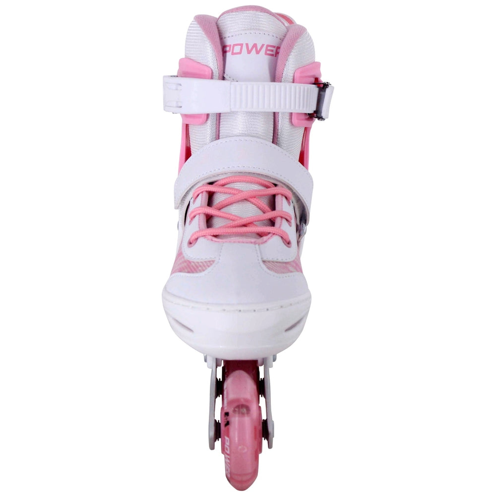 Adjustable Pink Inline Led Skates Uk2-4