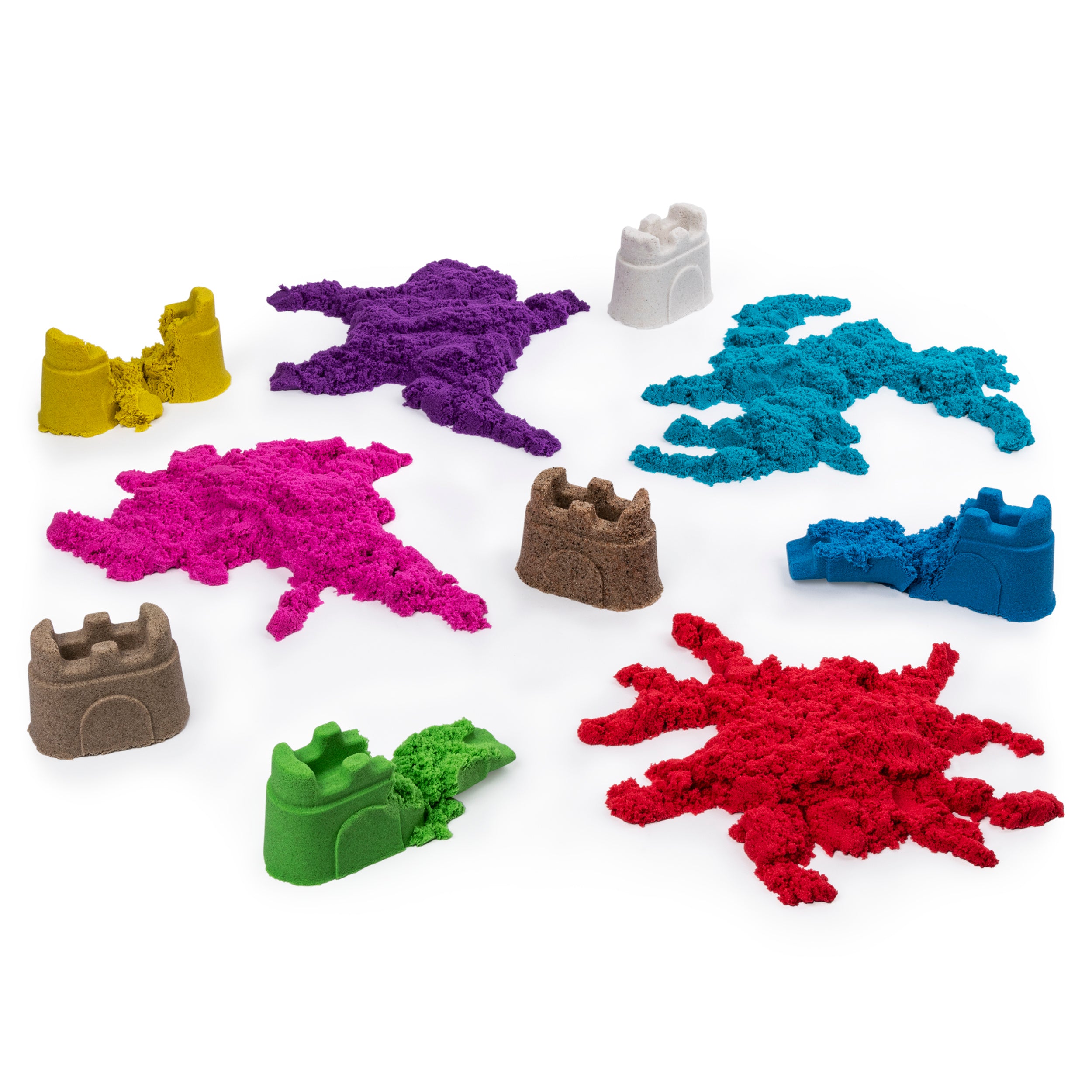 Kinetic Sand, Castle Containers 10-Colour Pack Play Sand Toys