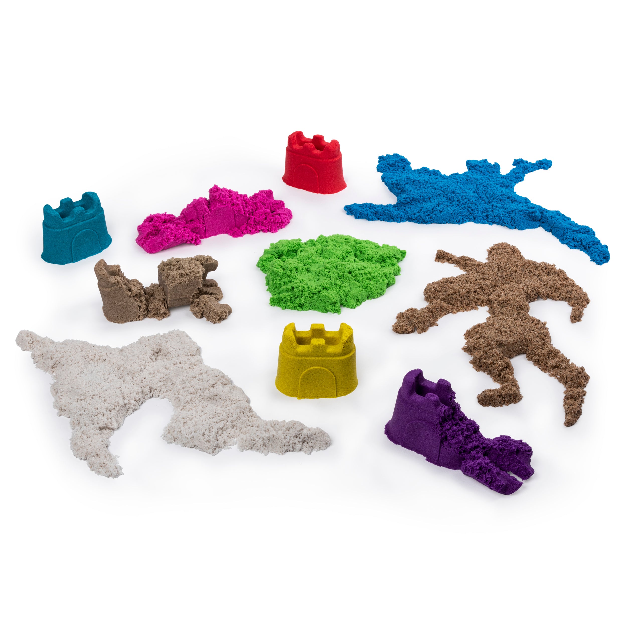 Kinetic Sand, Castle Containers 10-Colour Pack Play Sand Toys