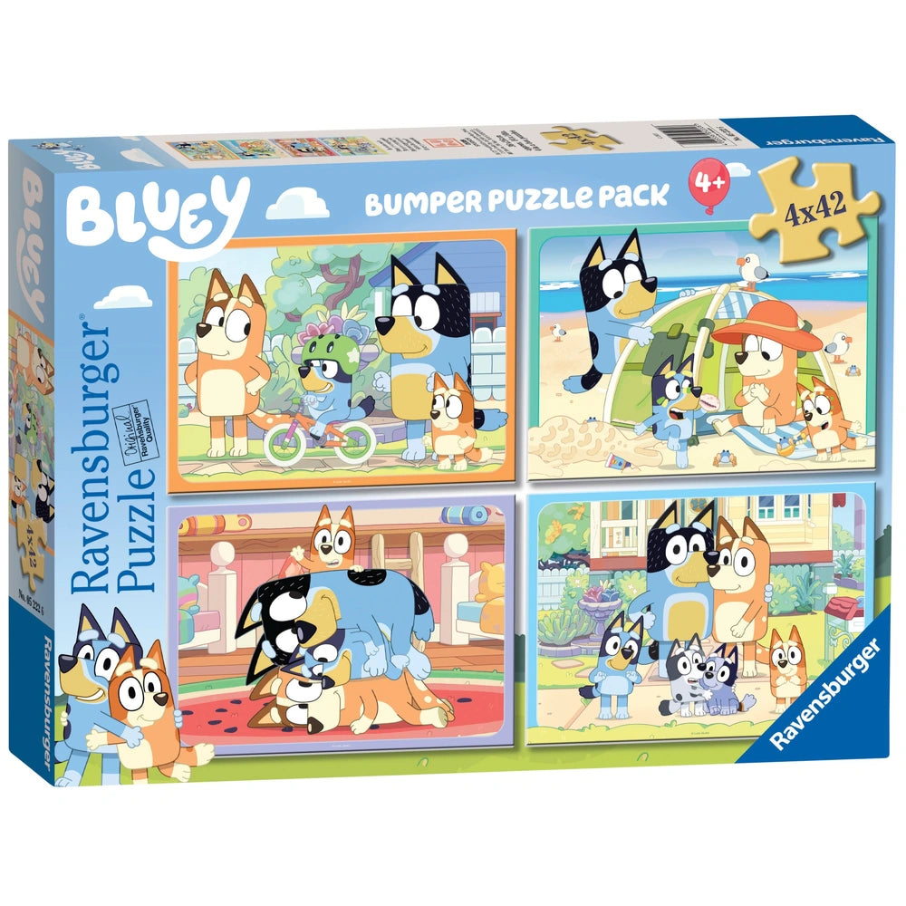 Ravensburger Bluey 4X 42 Piece Jigsaw Puzzle Bumper Pack
