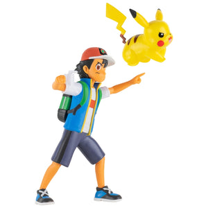Pokémon 4.5-Inch Battle Figures 2 Pack Deluxe Action Ash And Pikachu