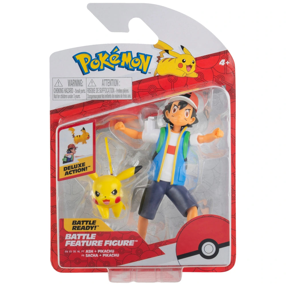 Pokémon 4.5-Inch Battle Figures Ash And Pikachu