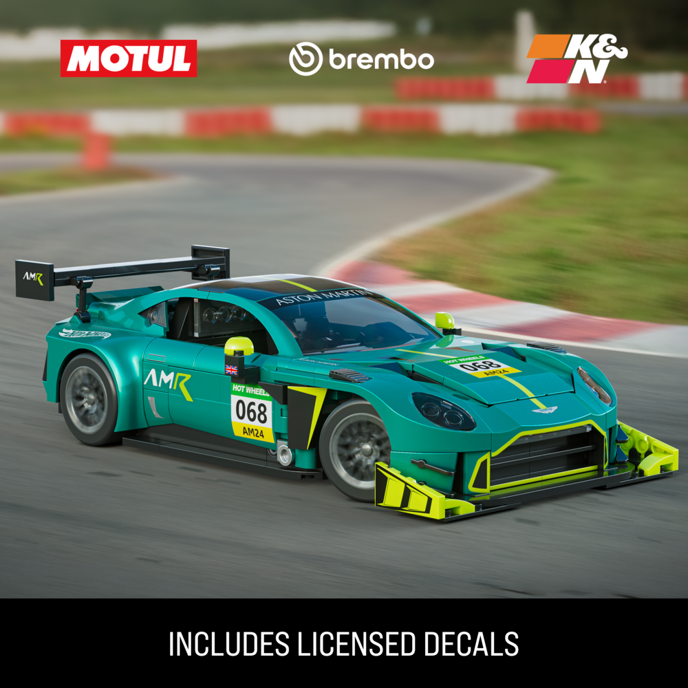 Mattel Brick Shop Hot Wheels Elite Series '24 Aston Martin Vantage Gt3 Building Set