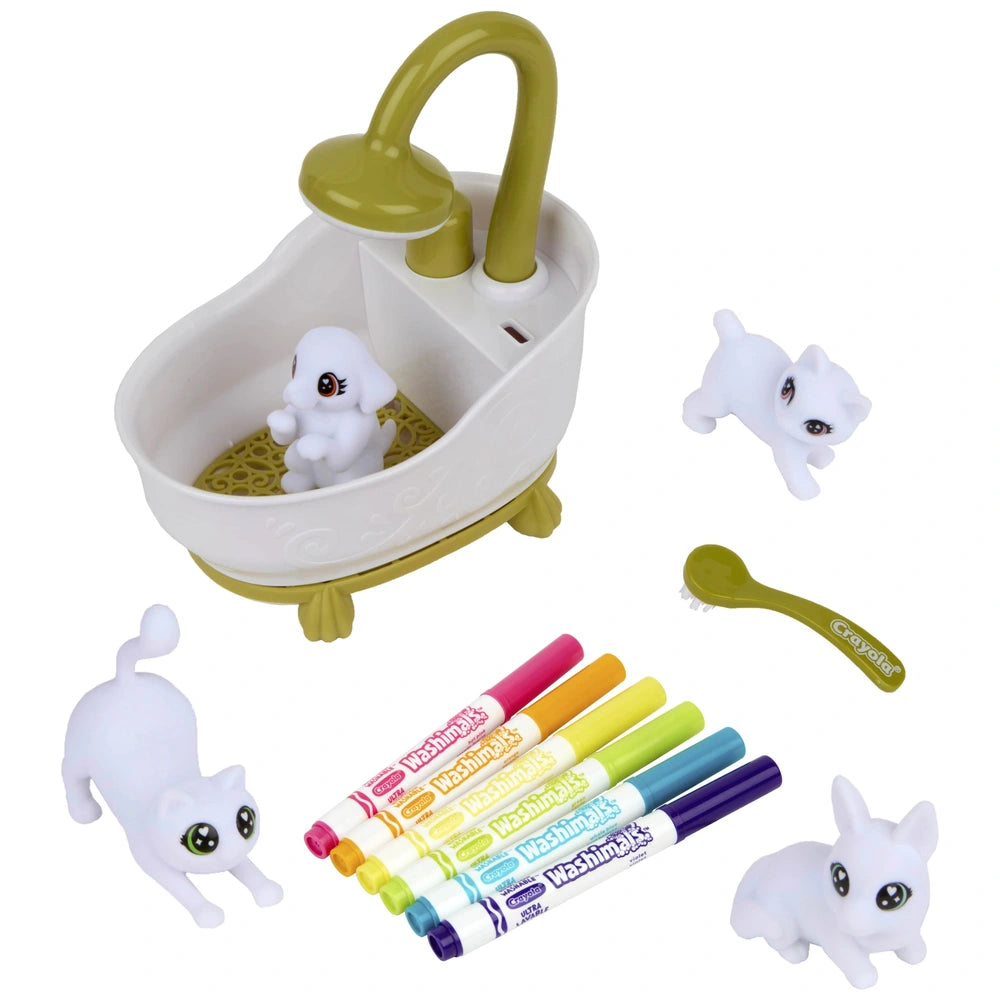 Crayola Washimals Pets Colour And Wash Pets And Bath Tub Set
