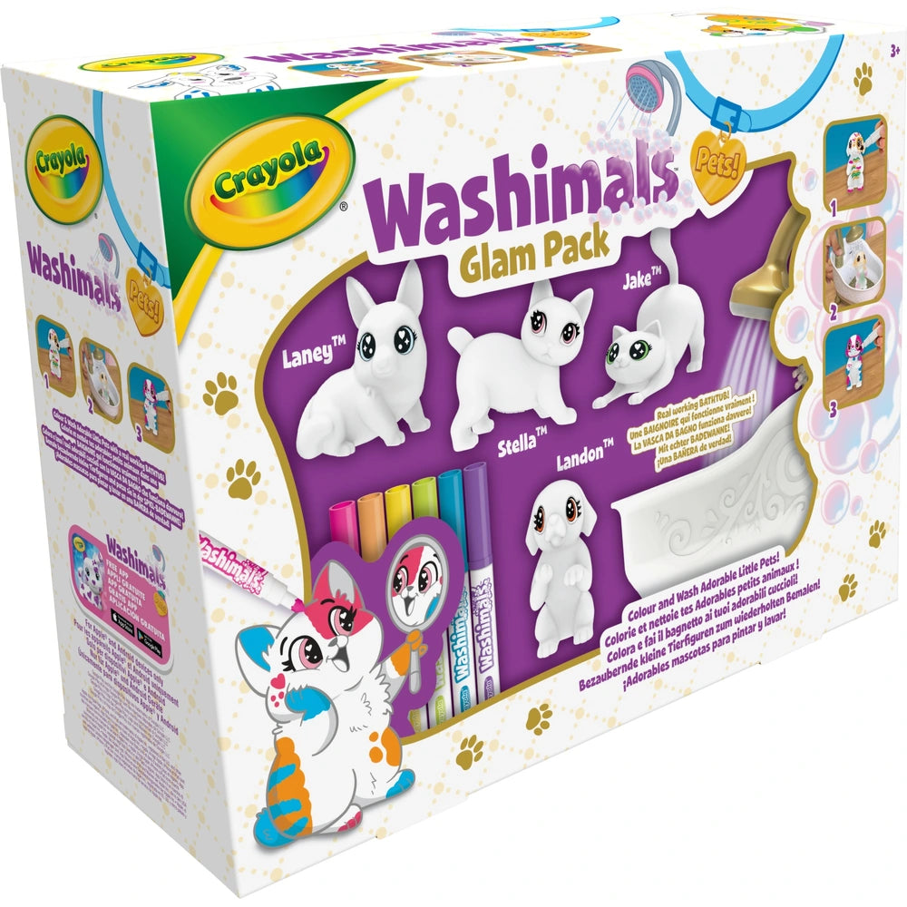 Crayola Washimals Pets Colour And Wash Pets And Bath Tub Set