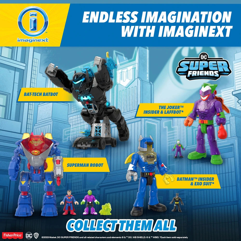 Imaginext Dc Super Friends Bat-Tech Batbot And Batman Figure