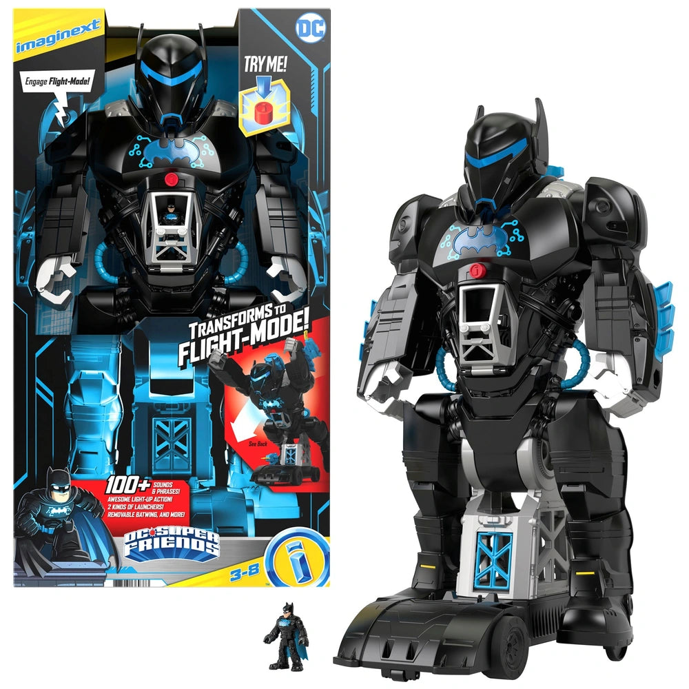 Imaginext Dc Super Friends Bat-Tech Batbot And Batman Figure
