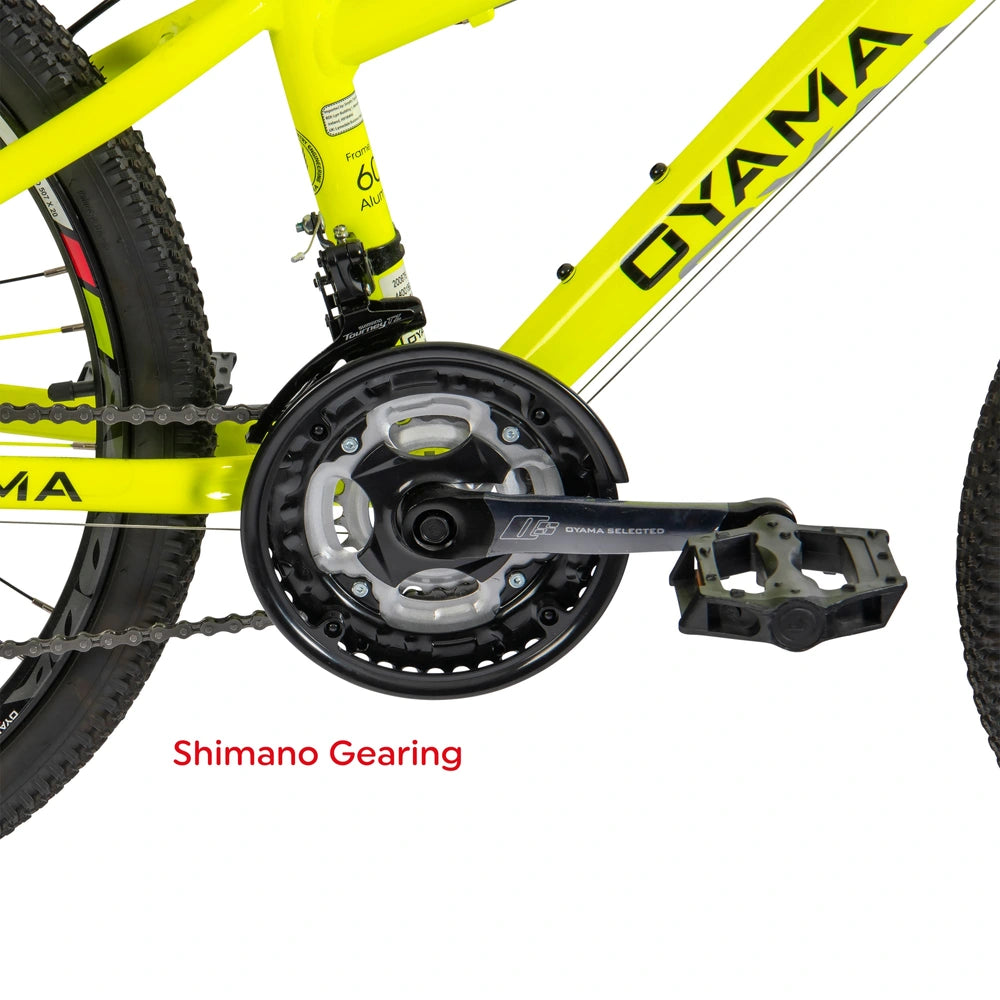 24 Inch Oyama Jm24 Alloy Mountain Bike Yellow