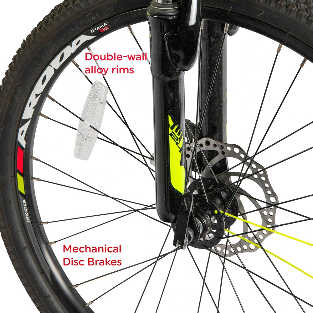 24 Inch Oyama Jm24 Alloy Mountain Bike Yellow