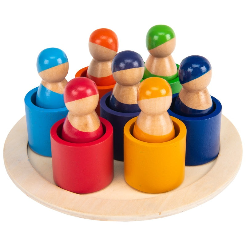 Squirrel Play Wooden Rainbow Peg Dolls