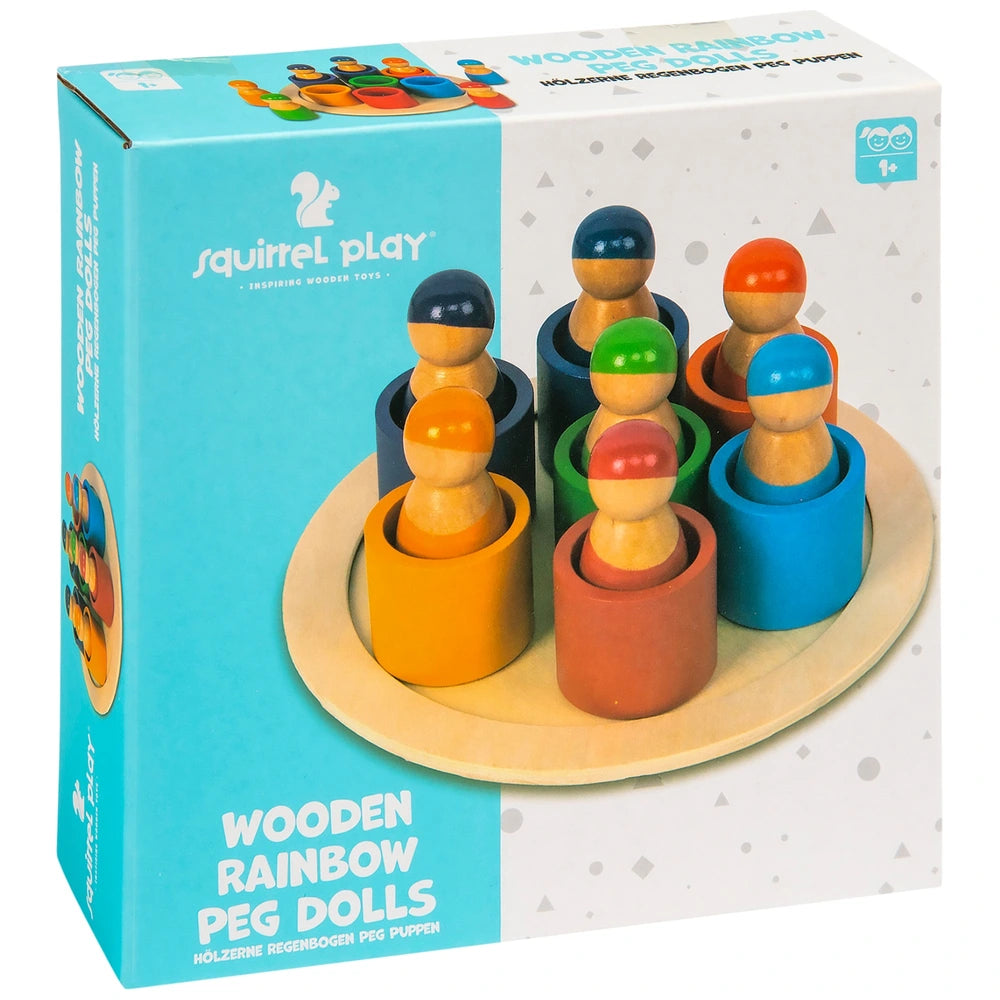 Squirrel Play Wooden Rainbow Peg Dolls