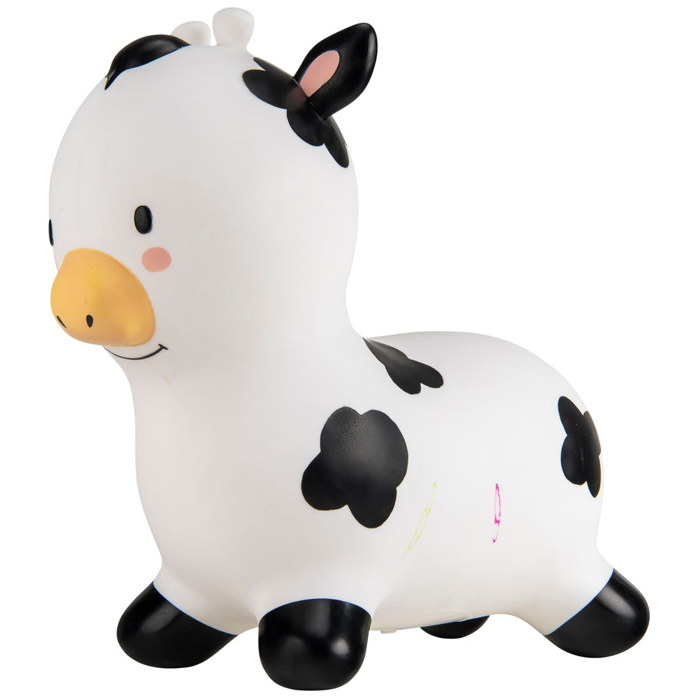 Big Steps Play Inflatable Cow Hopper Black & White
