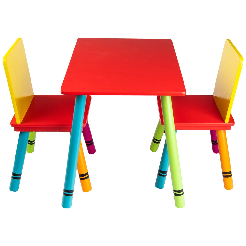 Wooden Crayon Table & Chairs