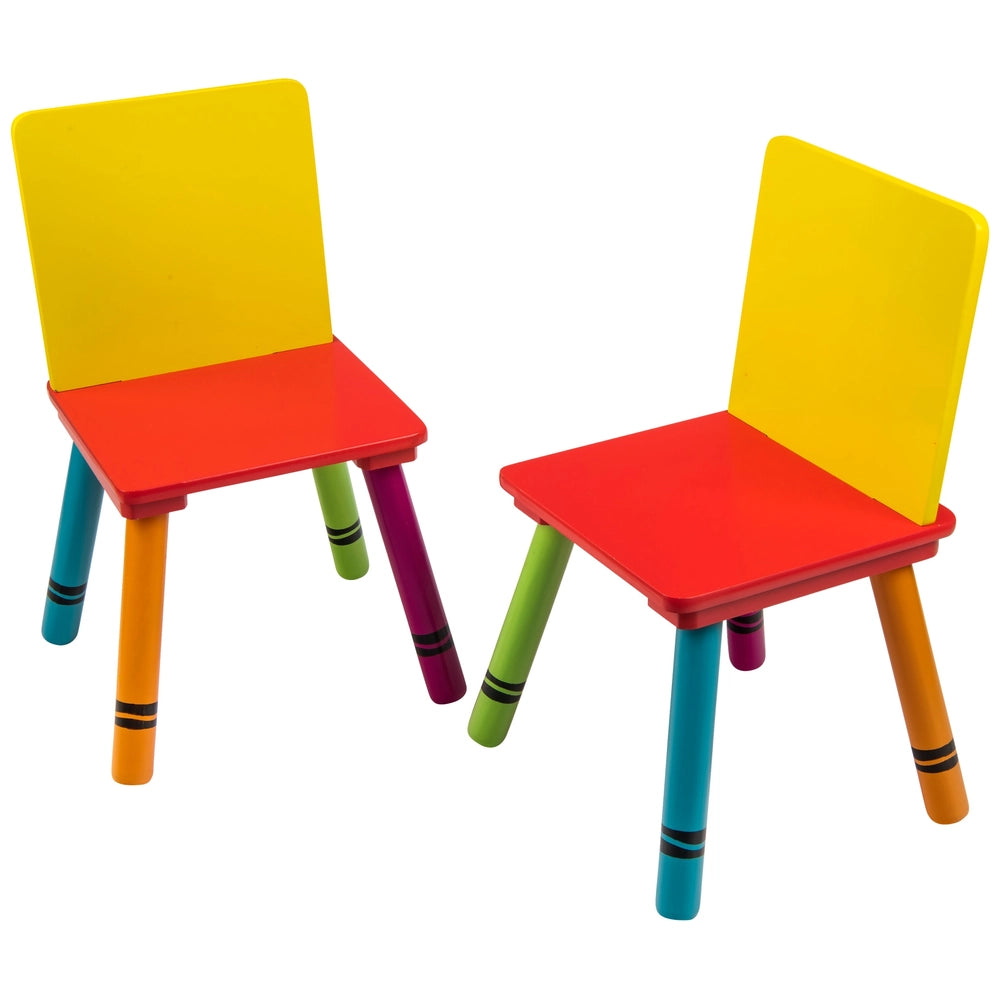 Wooden Crayon Table & Chairs