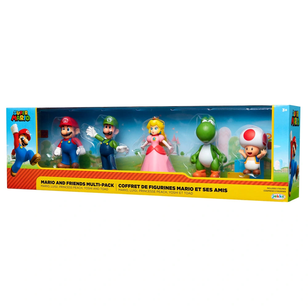 Nintendo 2.5 Figs 5Pk-Mario & Friends