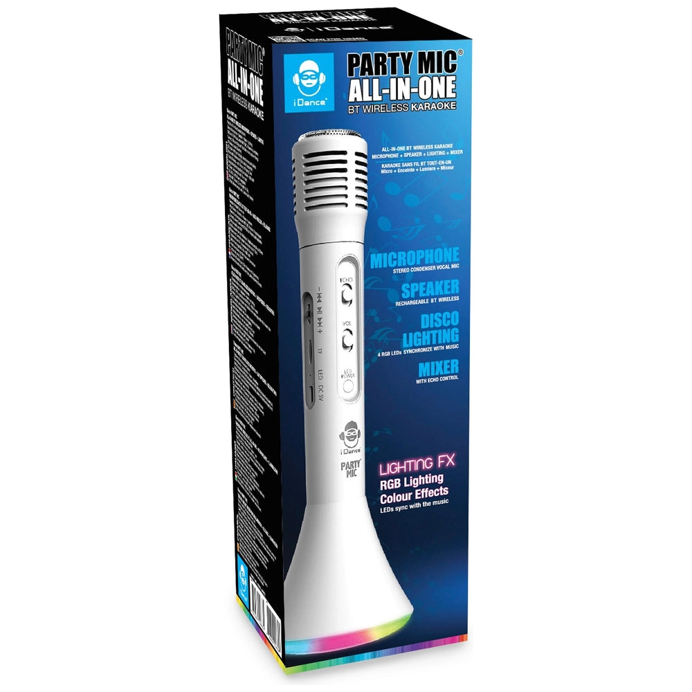 Idance Bluetooth Party Microphone Pm10 White