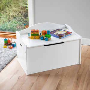 Wooden Toy Box White