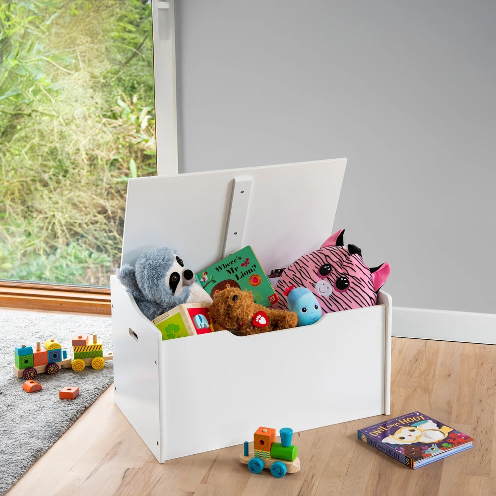 Wooden Toy Box White