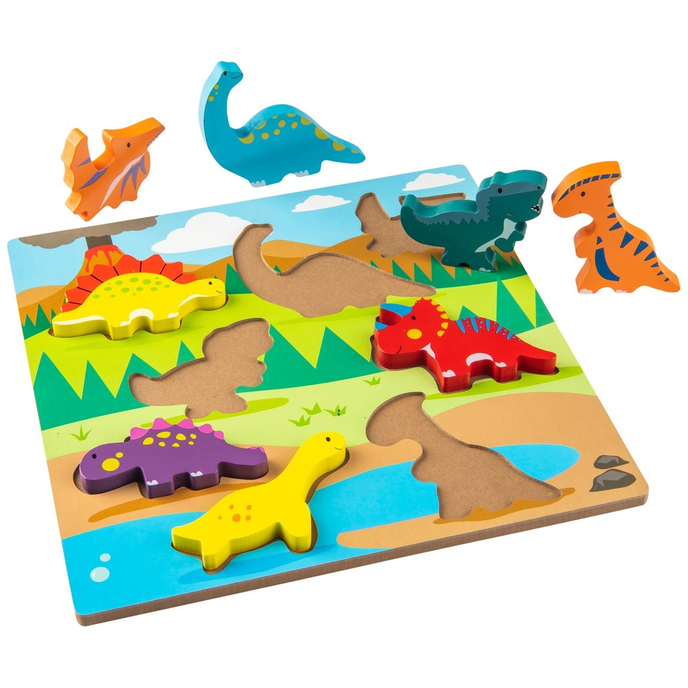 Chunky Wooden Puzzle Dinosaur
