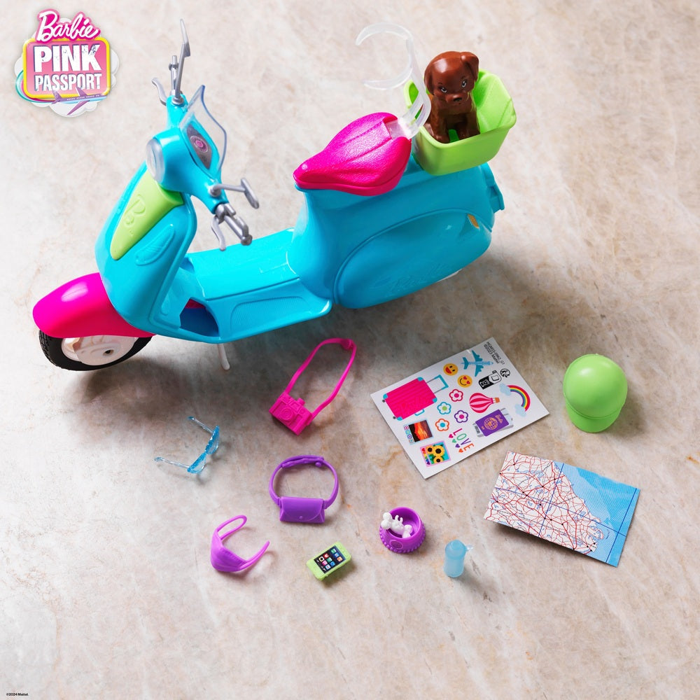 Barbie Holiday Fun Doll, Scooter And Accessories