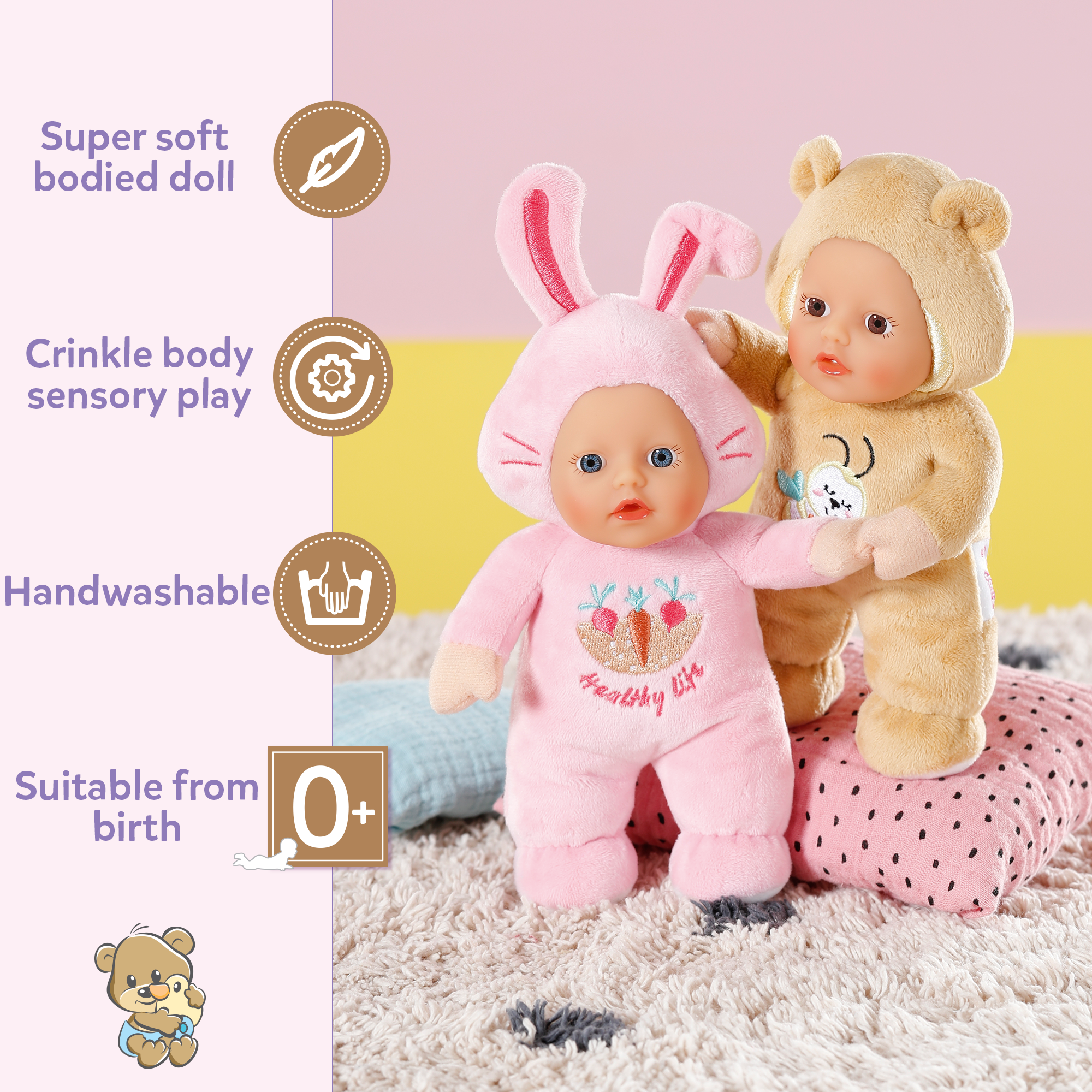 Baby Born For Babies Cutie 2 Assorted 18Cm