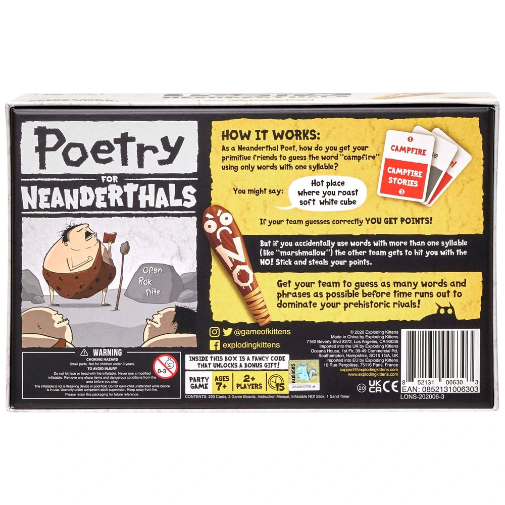 Exploding Kittens Poetry For Neanderthals