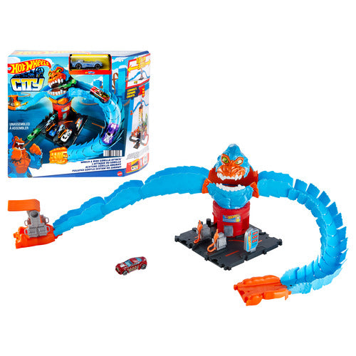 Hot Wheels City Wreck & Ride Gorilla Attack Playset And Vehicle