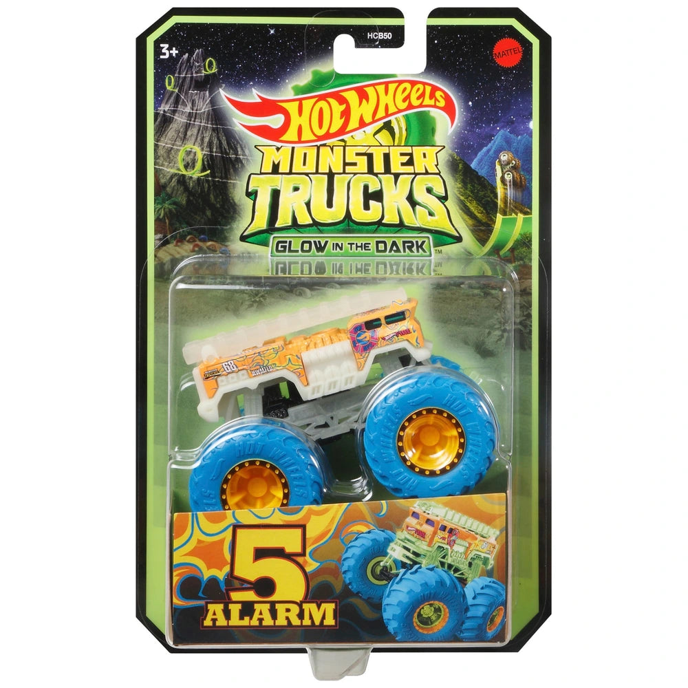 Hot Wheels Monster Trucks Glow In The Dark 1:64 Scale Toy Truck Assortment