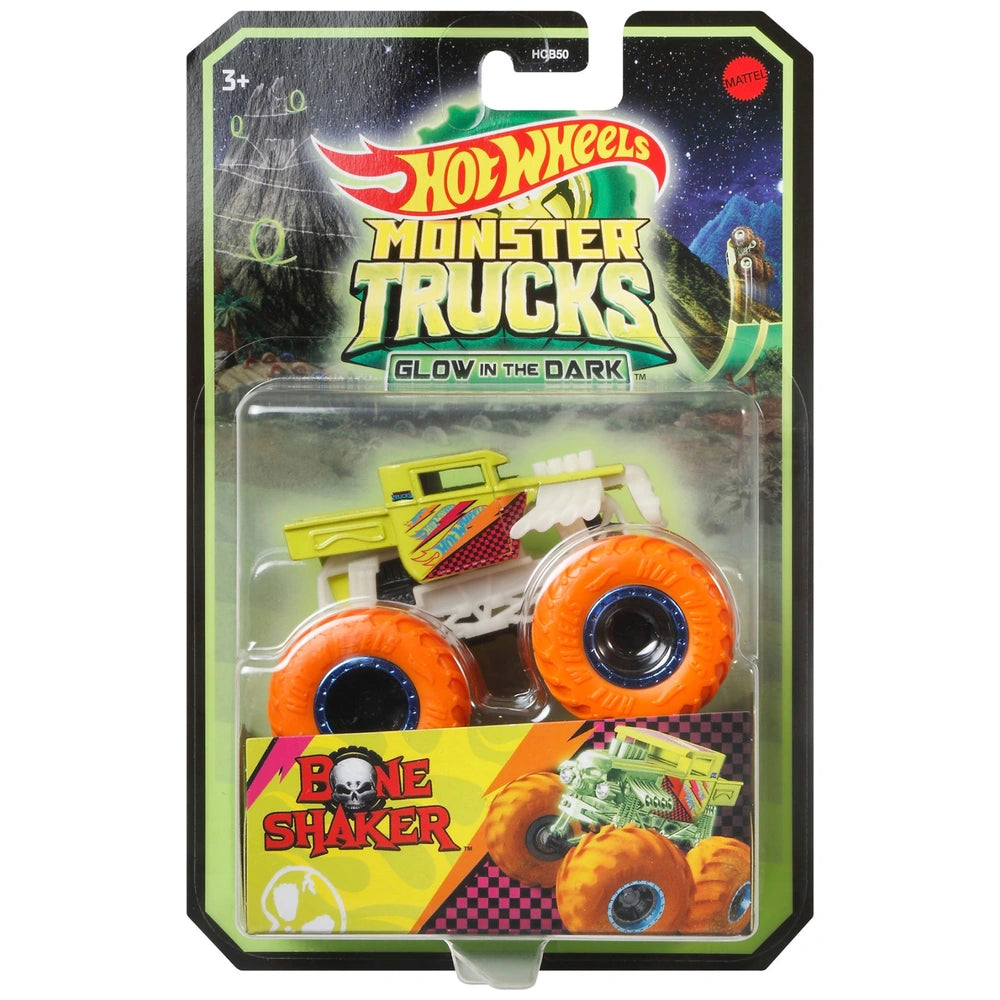 Hot Wheels Monster Trucks Glow In The Dark 1:64 Scale Toy Truck Assortment