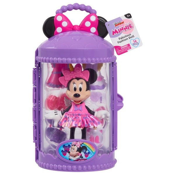 Disney Junior Minnie Mouse Fabulous Fashion Doll With Case