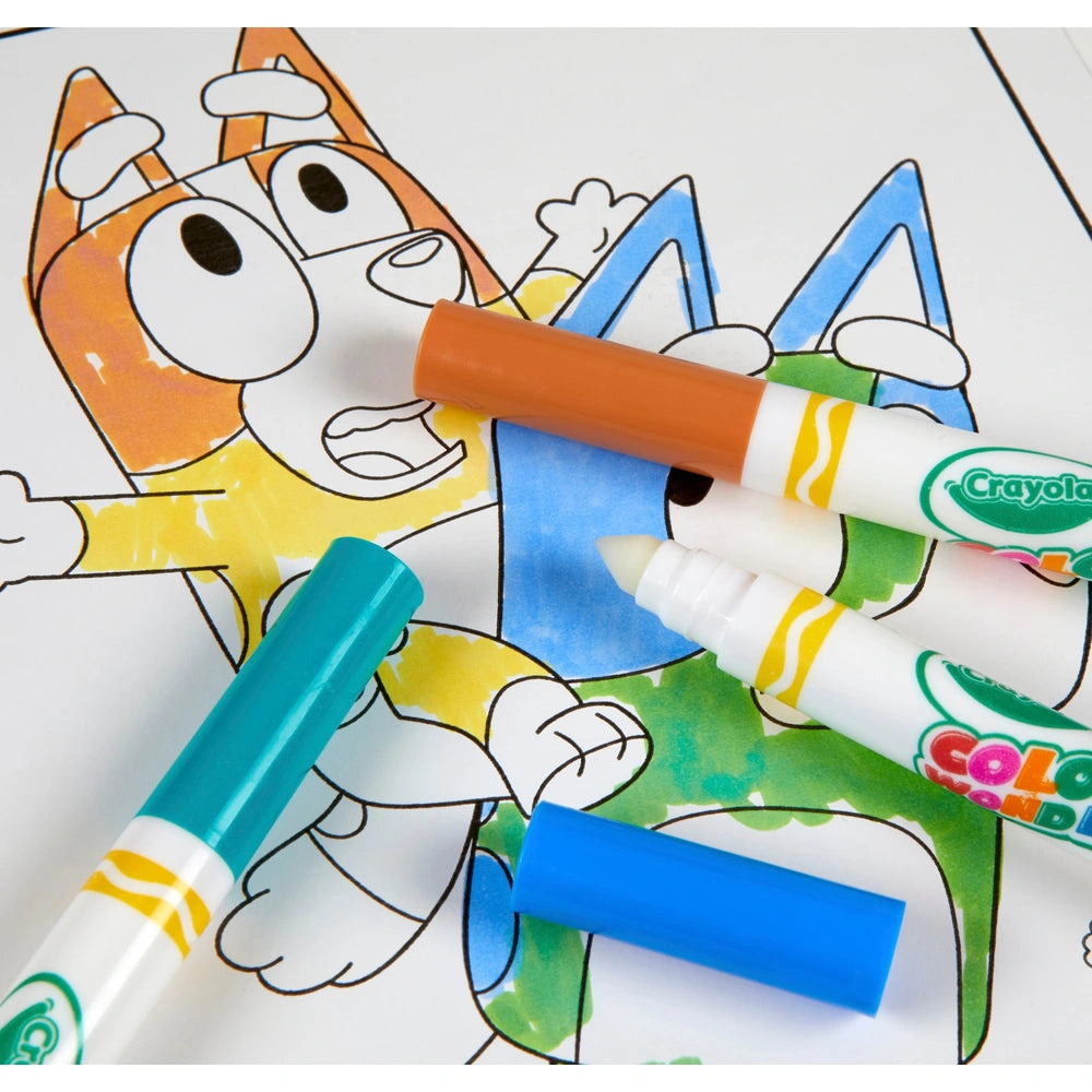 Crayola Color Wonder Bluey Colouring Pages Book And Markers Set