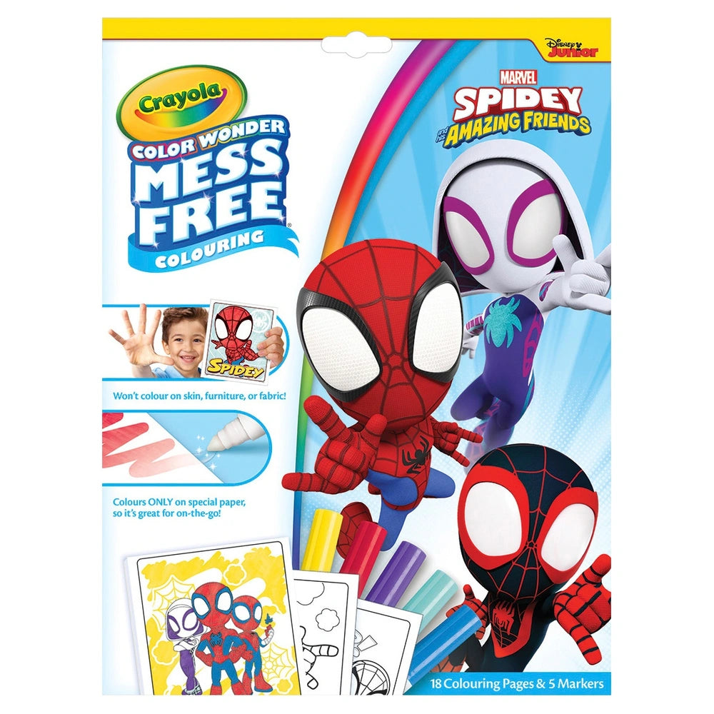 Crayola Color Wonder Spidey And His Amazing Friends Colouring Pages Book