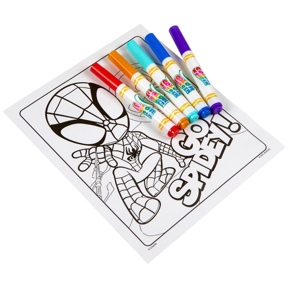 Crayola Color Wonder Spidey And His Amazing Friends Colouring Pages Book